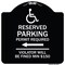 Signmission Modern Isa Connecticut Reserved Parking Permit Required Violators Fin Alum, 18" x 18", BW-1818-23873 A-DES-BW-1818-23873 - alternate 1